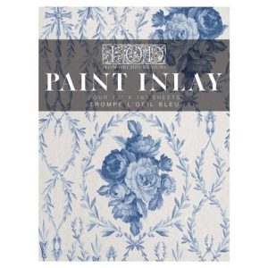 Paint Inlay Trompe l'oeil Bleu - IOD_chalk paint_annie sloan_aube design