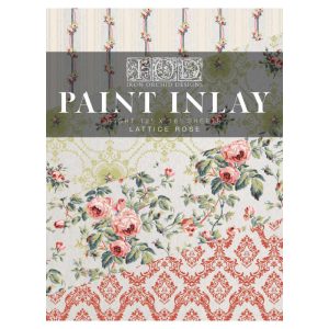 Lattice Rose - paint inlay_ IOD_chalk paint_annie sloan_aube design