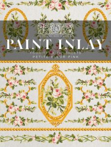 Petite fleur pink A_paint inlay_IOD_aube design