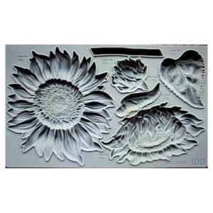 Sunflowers - moule_ IOD_chalk paint_annie sloan_aube design